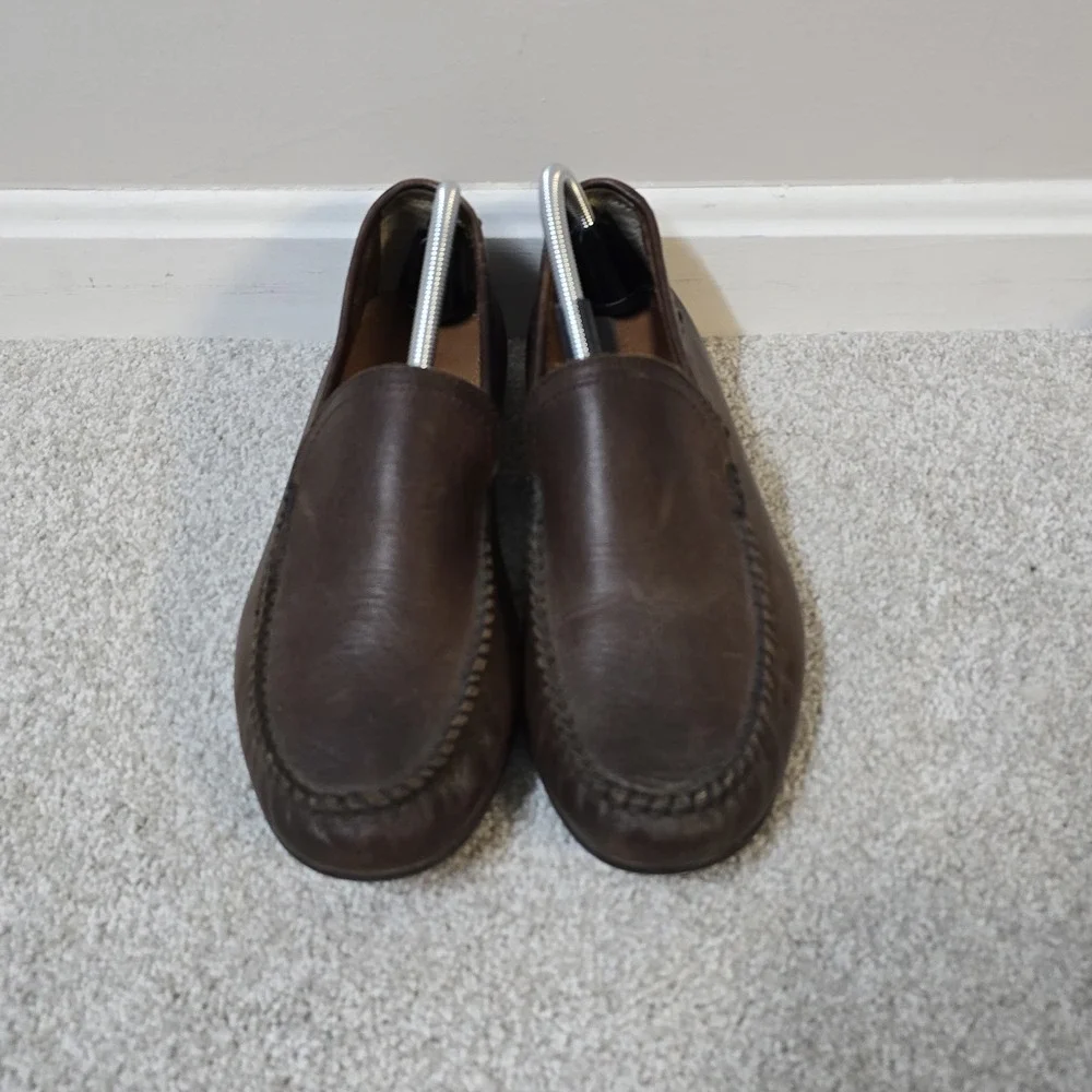 Frye Lewis Venetian Brown Leather Men's Loafer Slip On Shoe Size 10.5